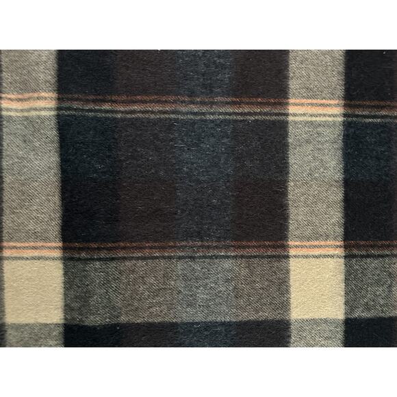CLUB ROOM Men's Plaid 100% Cashmere Scarf Brown Beige Black Fringe 65x12” - Picture 6 of 13